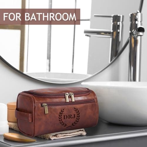 Trousse de toilette personnalisée pour homme, Trousse de voyage Dopp Kit, Nom personnalisé Initiales Cadeau pour garçons d'honneur, Meilleur homme, Fête des pères, Mariage, Anniversaire, Mari