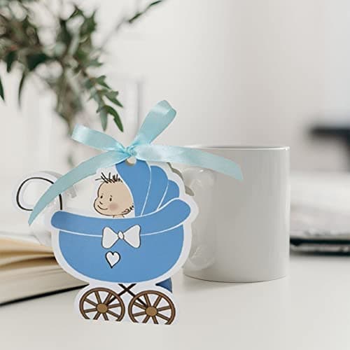 10pcs Baby Carriage Candy Box Sweet Wedding Favor and Gifts Boîtes avec Ruban Baby Shower pour Le Baptême Décoration De Fête d'anniversaire