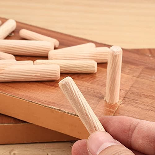 TYPHEERX Lot de 60 chevilles en bois assorties M6 M8 M10 avec nervures pour travaux manuels