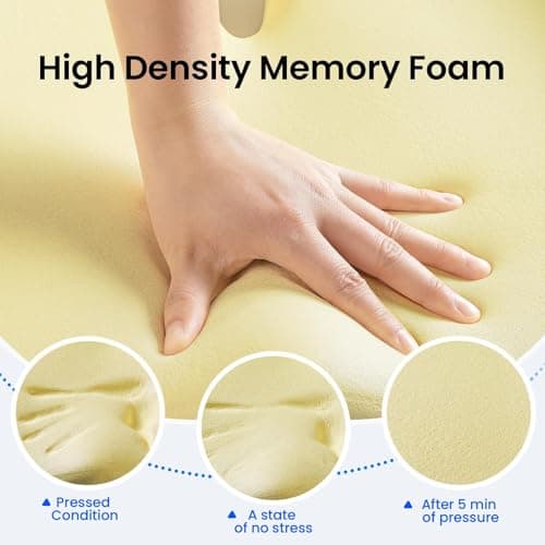Benazcap Coccyx Coussin D'assise en Mousse à Mémoire de Forme, Soulagement des Douleurs au Coccyx, Sciatique et Maux de Dos, pour Chaises de Bureau, Fauteuils Roulants et Sièges de Voiture, Noir