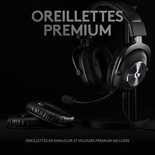 Logitech G PRO X Casque filaire gamer Over-Ear avec Micro BLUE VO!CE, DTS Headphone:X 7.1, Transducteurs PRO-G 50mm, Son Surround 7.1 pour Gaming Esport, PC/PS/Xbox/Nintendo Switch - Noir