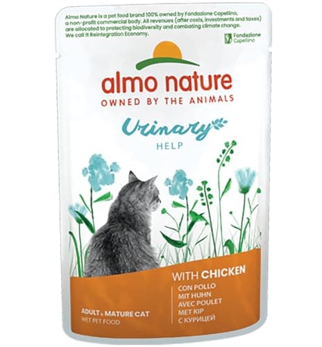 almo nature Holistic Functional-Urinary Help avec Poisson et avec Poulet. Nourriture Humide pour Chats Adultes avec des Sensibilités Urinaires. Alimentation complète en sachets fraîcheur – 6 x 70g