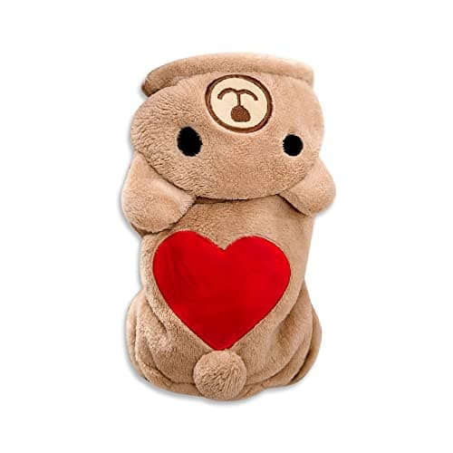Galatée Combinaison pour Petit Chien, Vêtements pour Animaux De Compagnie Mignons Manteau Chaud d'hiver pour Animaux De Compagnie De Petite Et Moyenne Taille, Manteaux De Chiot(XS, Ours d'amour