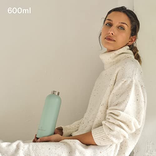 waterdrop® Gourde Isotherme | Bouteille Isotherme 600 ml | Garde le Chaud 12h & le Froid Jusqu’à 24h | Gourde en Inox, Étanche, Réutilisable, Sans BPA