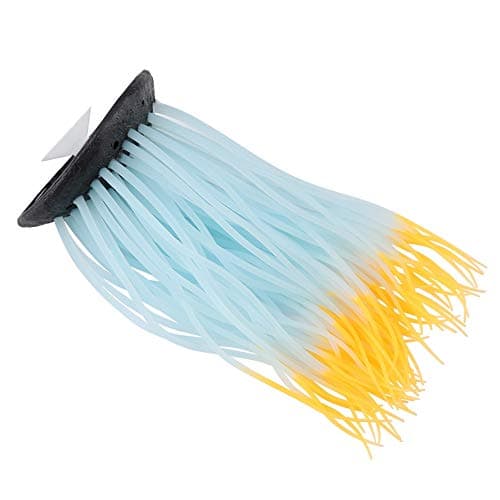 HEEPDD Décoration Artificielle d'anémone de mer de Silicone d'aquarium, matériau de Silicone de réservoir de Poissons d'ornement de Corail d'ornement de mer de simulatio[Orange] Plantes d'ornement
