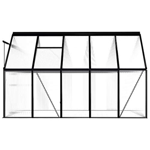 Festnight Serre de Jardin Tente pour Plantes en Aluminium Résistance aux UV Anthracite 5,89 m2
