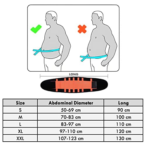 InnoTi Ceinture Lombaire pour Homme et Femme - Ceinture Dorsale de Soutien Lors D'activités Sportives, de Gym et au Travail - Prévient Les Blessures et Le Mal de Dos - Compression à Double Réglage XL