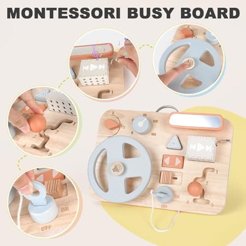 Vanplay Busy Board Montessori Parcours Motricité Bébé Planche Montessori Jouet Enfant Volant Enfant Jeux Educatif Enfant 2 3 4 Ans