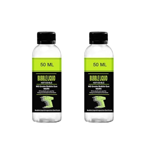 Fumoir a froid Accessories-Witriolik Liquide À Bulles 50mL x2, Cocktail Bubble Maker Pistolet À Fumer Portable Pistolet À Bulles De Fumée Chargement USB pour Aliments fumés, Barman à Domicile