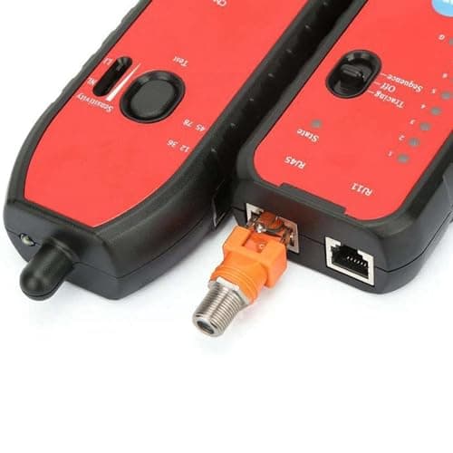 ISTOVO Adaptateur Coaxial Vers Ethernet, Lot de 4 Convertisseurs Coaxial RF F Vers RJ45 Mâle pour Testeur de Ligne