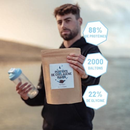 Nutripure | Collagène Marin Sauvage en Poudre | Complément Alimentaire Articulations, Soin des Cheveux & Ongles, Peau | Collagène Marin Hydrolisé | Chocolat | Sachet de 310g | 1 Mois | Made in France