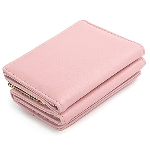 UTO Portefeuille Femme Petite Fille Chaton Pompon Nœud Aimable Chouette Synthétique Rose