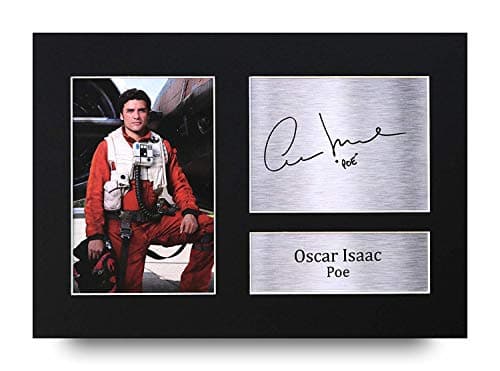 HWC Trading A4 Oscar Isaac Star Wars Poe Cadeaux Imprimé Signé Autographe Photo pour les fans de cinéma - A4