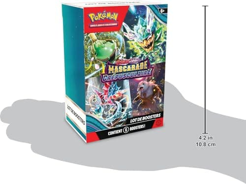 JCC Pokémon : Lot de boosters Écarlate et Violet – Mascarade Crépusculaire (6 boosters)