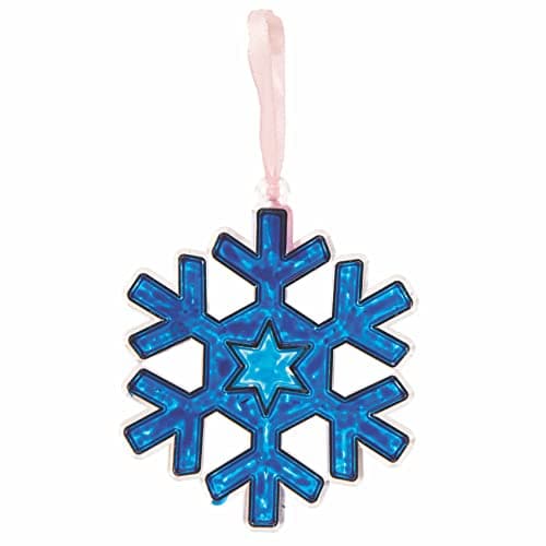 Baker Ross FC275 Attrape Soleil Enfant en forme de Flocon de Neige - Lot de 10, Décoration Loisirs Créatifs Enfants, Loisirs Créatifs Vitrail, Activites Manuelles pour Enfants