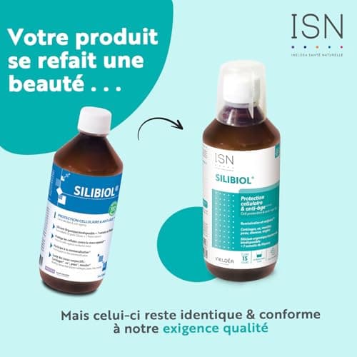 ISN - Ineldea Santé Naturelle Silibiol Buvable - Complément alimentaire à base de Silicium organique et plantes - Protection cellulaire & anti-âge - Flacon 500 ml - Lot de 3