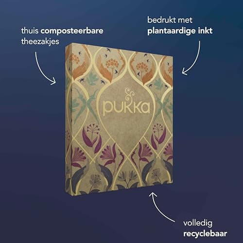 Pukka Coffret Sélection, Idée Cadeau Femme et Homme, Coffret Cadeau de Tisanes, Coffret Cadeau Thé 100% Bio Noël, Anniversaire, 9 Saveurs, Matcha, Gingembre, Miel, Nuit paisible et plus, 45 Sachets