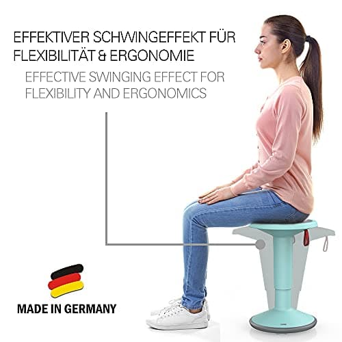 Interstuhl UPis1 - Tabouret Ergonomique à Effet Bascule - pour Un Dos Droit, Made in Germany avec Une Garantie de 10 Ans