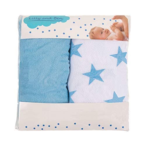 Lilly and Ben® Housse pour Matelas à Langer - Tissu Coton Éponge - Bébé Garçon - Lot de 2 - Épais et Absorbant