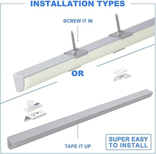 Cefrank LED Sous Vitrine, 4pcs 30cm barres lumineuses LED en V-Forme éclairage d'armoire 1200lm 12W, Blanc (6000K)