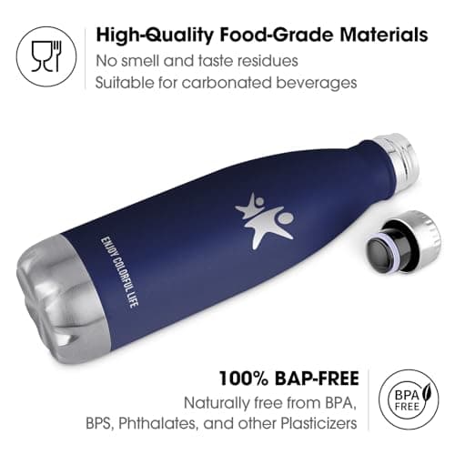 KollyKolla Gourde Isotherme 750ml, Gourde Inox sans BPA, Bouteille d'eau Reutilisable, Etanche, Isolation Double Paroi, Bouteille Isotherme Acier Inoxydable, pour Enfant, Adulte, Sport, École, Bureau