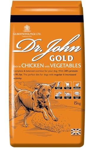 Dr John Gold Complete Croquettes pour Chien Poulet aux légumes 15 kg