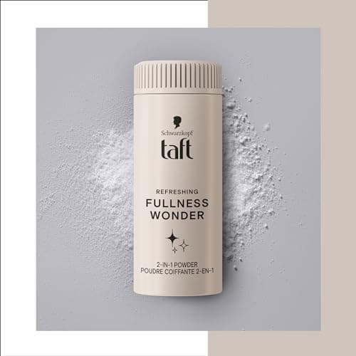 Schwarzkopf - Taft - Poudre Coiffante Cheveux - 2-En-1 - Volume - Longue Durée - Effet Matifiant - Effet Décoiffé - Ne colle pas - 99% d'ingrédients d'origine naturelle - Contenant de 10 g