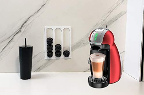 COVERBAGBCN - Porte-Capsules de Café pour 12 capsules | Compatible avec Dolce Gusto | Support de Capsules en Méthacrylate | Installation Versatile pour le Stockage de Capsules de Café (noir mat)