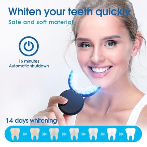 Riatanxi Kit Blanchiment Dentaire Professionnel: Blanchir les Dents Rapidement en 16 Minutes à Maison avec Lampe LED Dent Blanche et Gel Blanchissement un Sourire Blanc pour Dents Sensibles