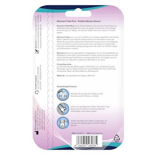 NASIVENT PREMIUM dispositif anti-ronflement - (Set de démarrage) - amélioration de la respiration nasale - écarteur de nez - Unique en son genre grâce à des chevilles de retenue innovantes
