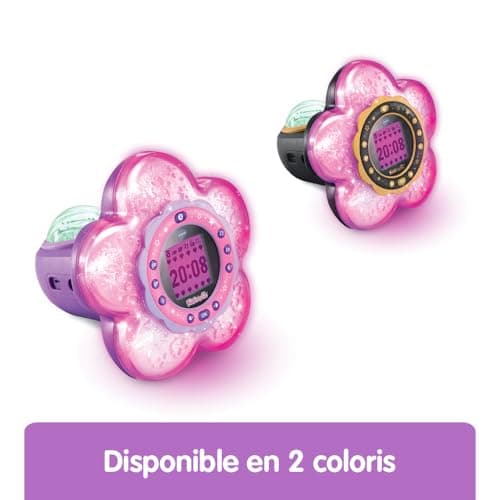 VTech - KidiMagic Galaxy Light Rose, Radio Réveil Enfant 9 en 1 avec Effets Lumineux, Projection d'Aurores Boréales au Plafond, Enceinte, Jeux, Cadeau Enfant de 6 Ans à 12 Ans - Contenu en Français
