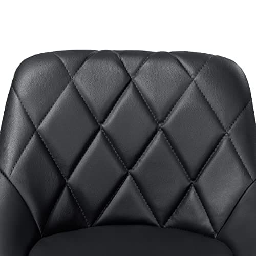 TRESKO Set de 2 tabourets de Bar Noir, Hauteur réglable et Rotation à 360° (60-80cm)