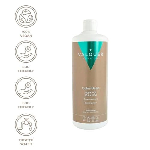 Valquer Professional Crème Stabilisée Oxygénée, 20 Volumes (6%). Coloration permanente des cheveux. Usage professionnel de la coiffure. Formulation végétalienne - 500 ml