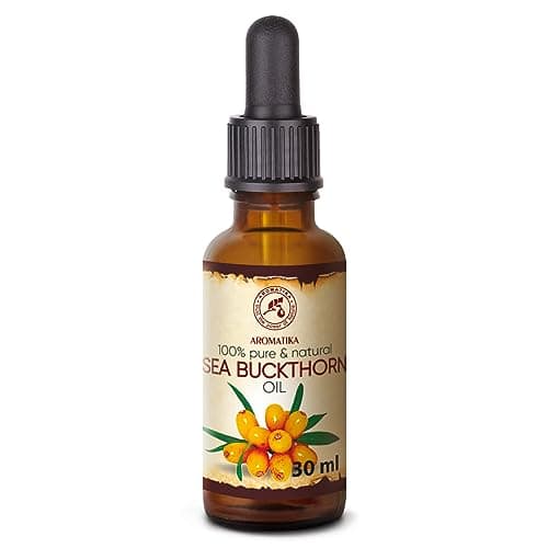 Huile Argousier 30ml avec Compte-Gouttes - Hippophae Rhamnoides Oil - Pure & Naturelle - Sea Buckthorn Oil - Soins du Corps & Visage - Cheveux - Huiles pour Beauté et Santé