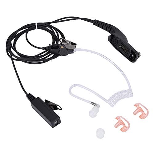 Diyeeni Kit De Surveillance Audio,Oreillettes Clear Acoustic Tube De 0,9 m à 2 Broches Covert PTT avec Micro IntégréPour Motorola Radio Security,Écouteur Écouteur PTT Talkie-Walkie