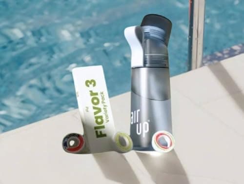 air up® Coffret découverte gourde Twist Pro avec 5 pods I Gourde 600 ml I Arômes sans sucre I Passe au lave-vaisselle, sans BPA I Couleur : bleu