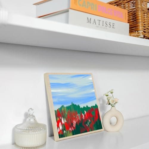 Creative Deco 8 x Toile Peinture en Bois | 20 x 20 cm | Toile a Peindre | Gouache, Aquarelle, Peinture Acrylique | Planche Bois | Tableau Peinture | Planche Bois Brut | Panneau Bois