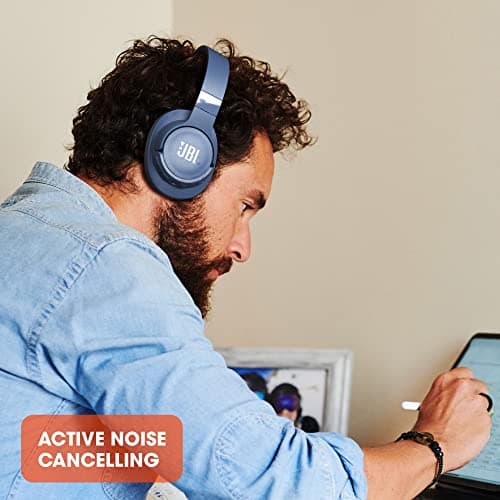 JBL Tune760NC – Casque audio circum-auriculaire sans fil à réduction de bruit active – Son JBL Pure Bass – Autonomie de 35h – Appels mains-libres et commande vocale – Noir