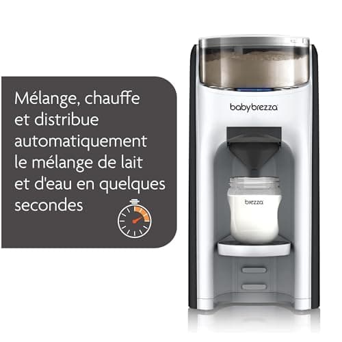 Baby Brezza Formula Pro Advanced, Préparateur de Biberons Instantané Et Automatique, Dose Et Mélange l'eau Chaude Et La Poudre de Lait par Simple Pression d'un Bouton, Noir, 1 Unité