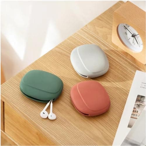 JJiaoLinin Mini Pochette, 4 Pièces Organisateur de Câble, étui pour Casque en Silicone, Petit étui de Rangement, pour Écouteurs Étui pour Écouteurs Mini Sac de Rangement Mini Boîte à Clés