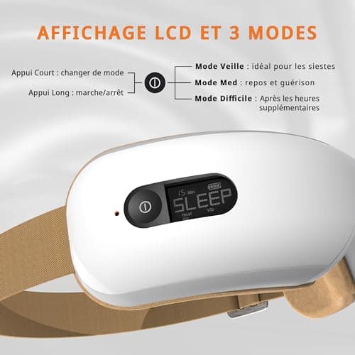 Breo Masseur Oculaire Premium avec Chaleur et vibration, massage électrique des yeux pour détendre les yeux, améliore la qualité du sommeil, soulage la fatigue visuelle et les yeux secs - iSee4