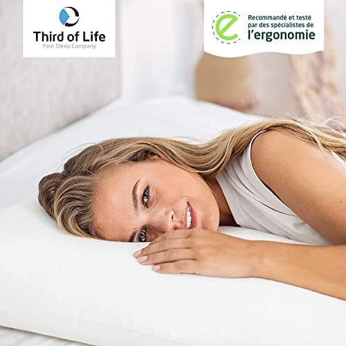 Traversin à Mémoire de Forme SOÑAR | Oreiller Cervical Ergonomique et Orthopédique | Mousse Viscoélastique | Hypoallergénique | Taie avec Aloe Vera | Parfait pour Taies de Traversin de 140 x 40