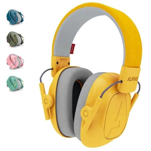 Alpine Muffy Casque Anti-Bruit : protection auditive pour enfants jusqu'à 16 ans - CE Certifié - Confortable et réglable - Prévient les troubles auditifs - Robuste et facile à ranger – Jaune