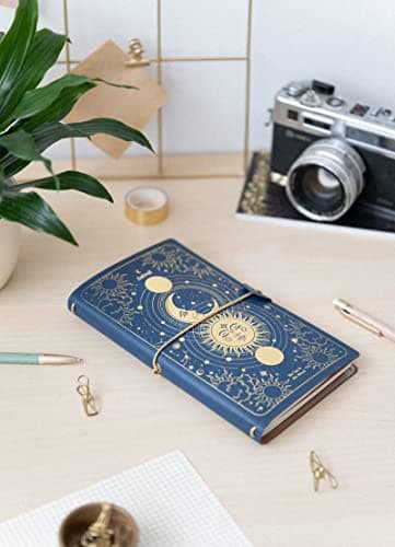 Grupo Erik - Ensemble Carnet de Voyage Astral, Carnet de Notes 2 en 1, Notebook Simili Cuir