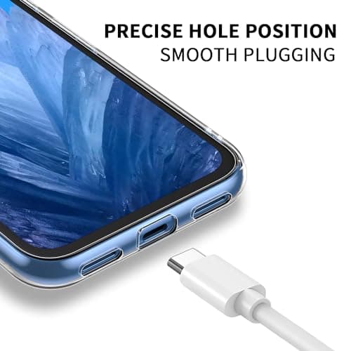 FLLAO Coque Compatible avec Google Pixel 8a Transparente avec 3 Verre trempé Protection écran, Souple Silicone Mince Étui Protection Bumper Housse TPU Téléphone Pixel 8a Cover