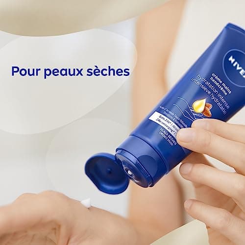 NIVEA Crème mains nourrissante peaux très sèches (1 x 75 ml), soin mains hydratant à l'huile d'amande douce, crème mains hydratante efficace 24 h