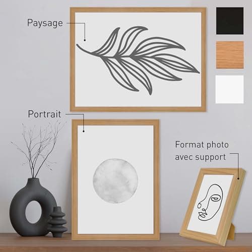 DEHA Design Cadre en bois Fontana, 30x40 cm, Blanc