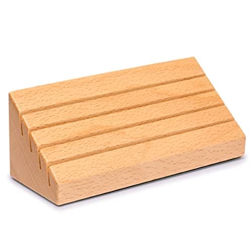 Yellow Mountain Imports Porte-cartes en bois de hêtre massif de taille standard - Ensemble de 2 organiseurs de cartes
