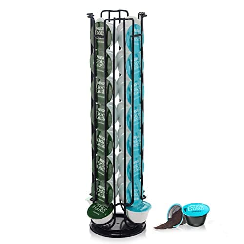 Wdmiya Porte Capsule Dolce Gusto 32 Capsules Dolce Gusto Rotatif Tower Pod 360 Degrés Rotable Rangement Capsules Supports pour Capsules de Café Dolce Gusto