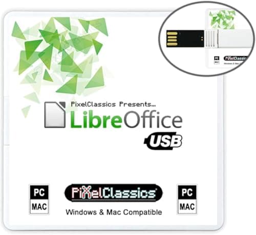 LibreOffice 2025 Édition Familiale et Étudiant 2024 Professionnel Plus Business Compatible avec Microsoft Office Word Excel PowerPoint Adobe PDF Logiciel USB pour Windows 11 10 8 7 Vista XP PC & Mac